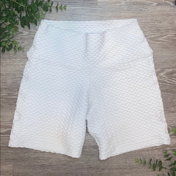 Booty by Brabants Pants - BBB White Croco Biker Shorts